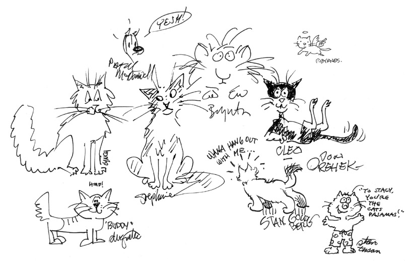 Mike Lynch Cartoons: Cat Sketches from the 2004 Reubens